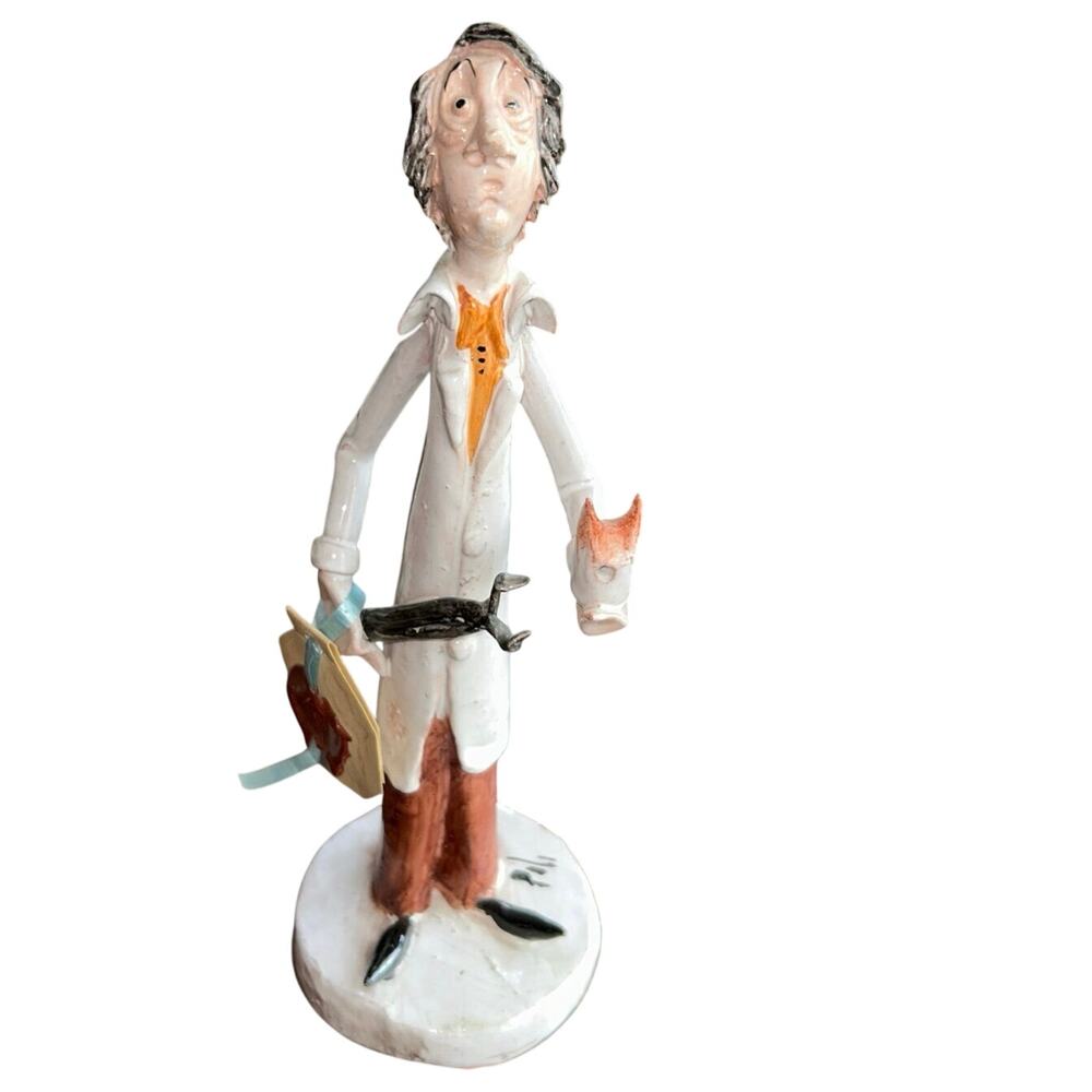 NWT Handmade Ceramic Dentist Figurine by Italian Artist Cesare Poli TP Ceramiche